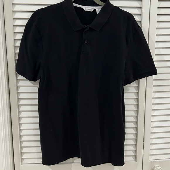 Calvin Klein Black Polo Shirt - Picture 1 of 4